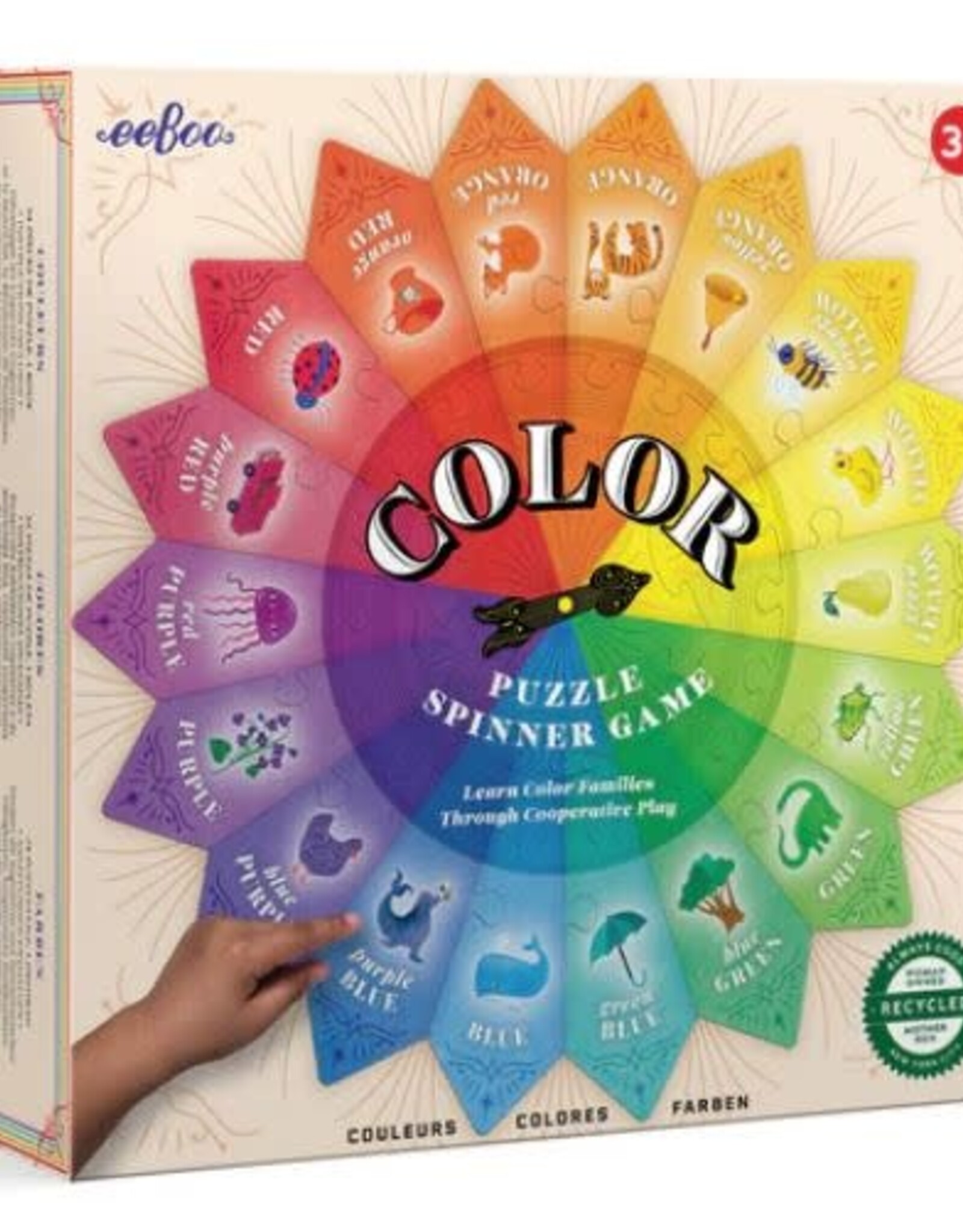 eeBoo Color Puzzle Spinner Game