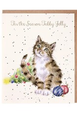 Wrendale Design Tabby Jolly Single Card (Gold Foiled)