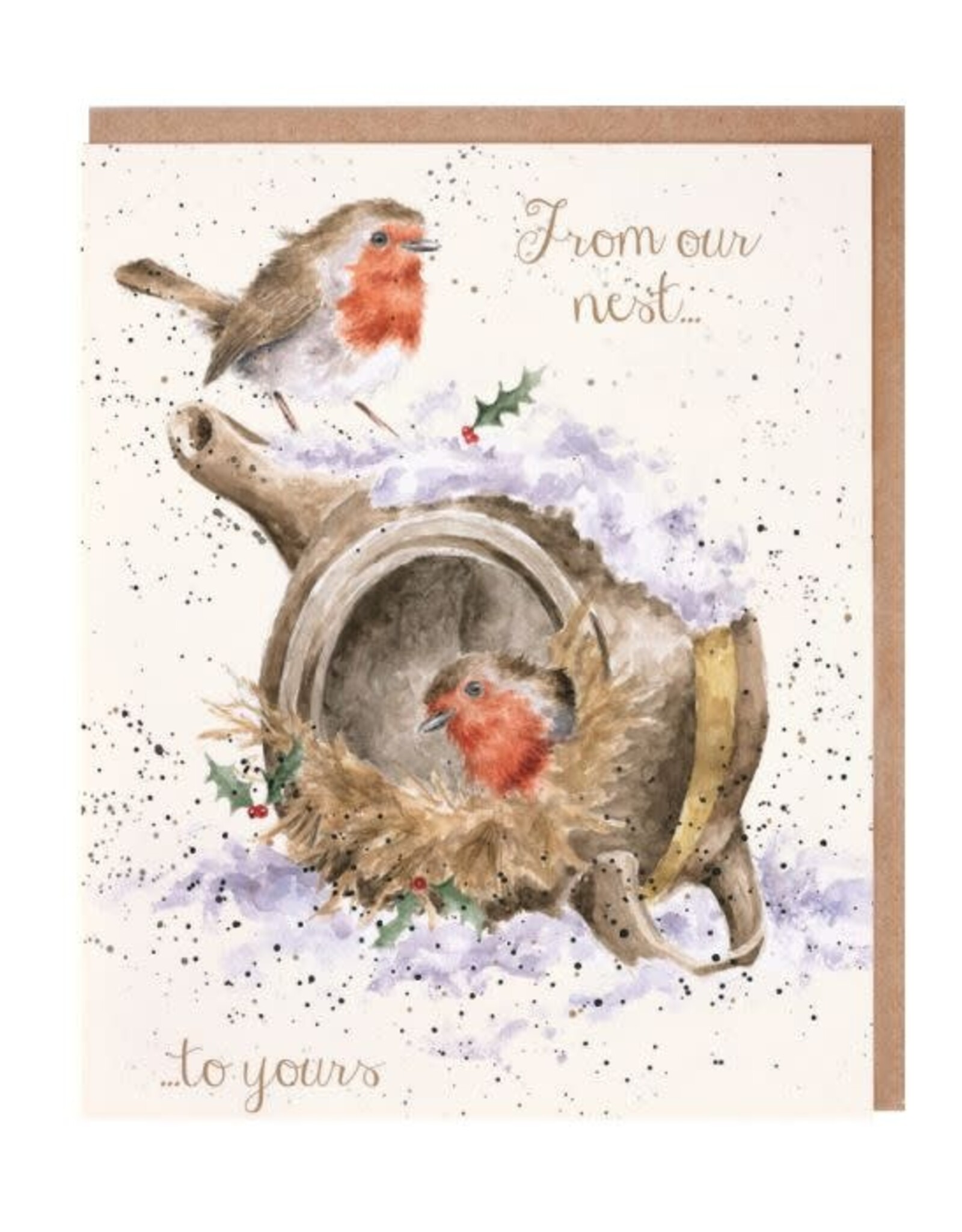 Wrendale Design From Our Nest to Yours Single Card (Gold Foiled)