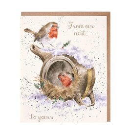 Wrendale Design From Our Nest to Yours Single Card (Gold Foiled)
