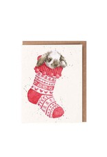 Wrendale Design Christmas Stocking Single Card
