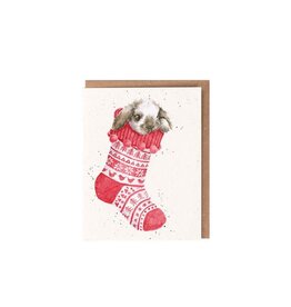 Wrendale Design Christmas Stocking Single Card
