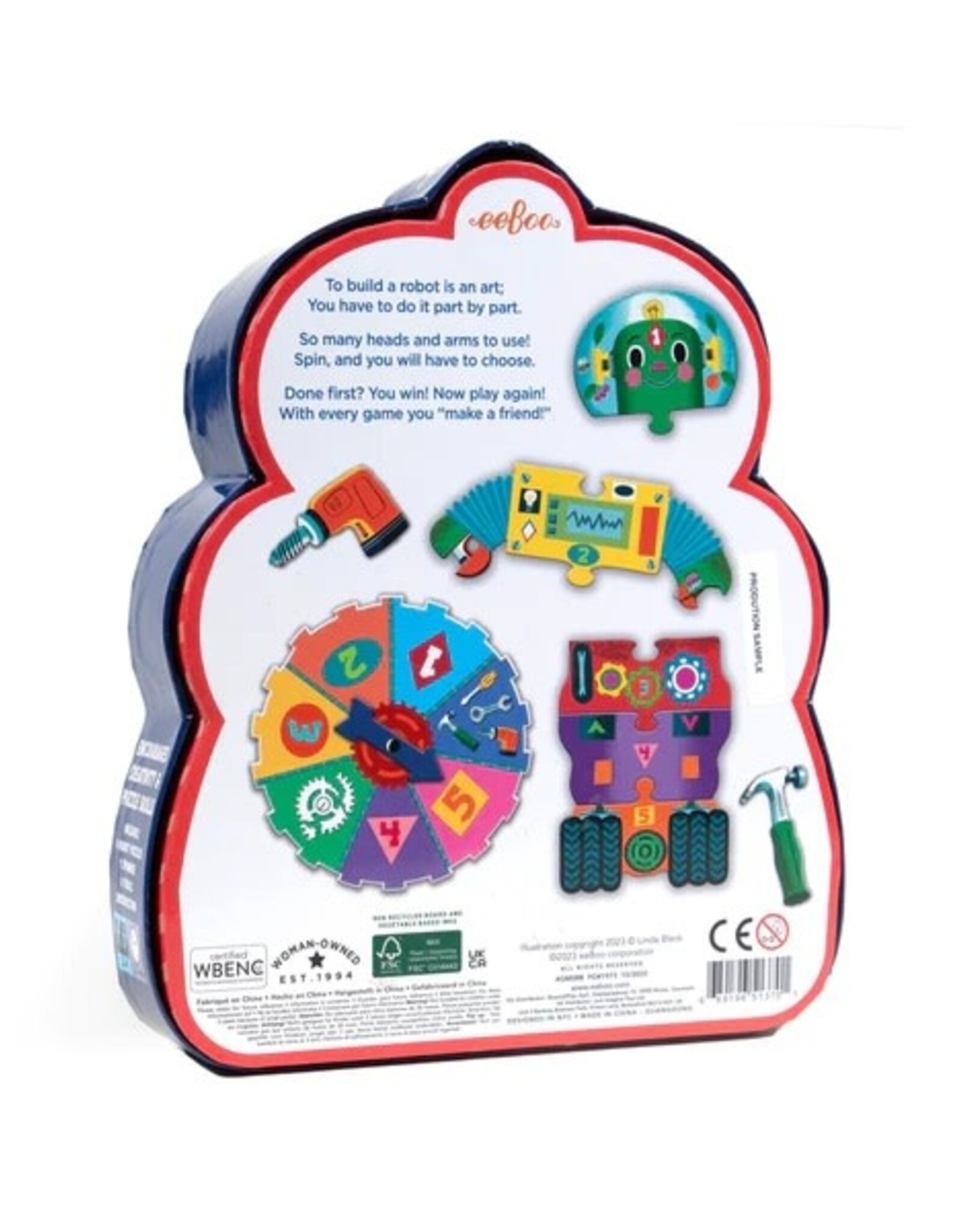 eeBoo Build a Robot Shaped Spinner Game