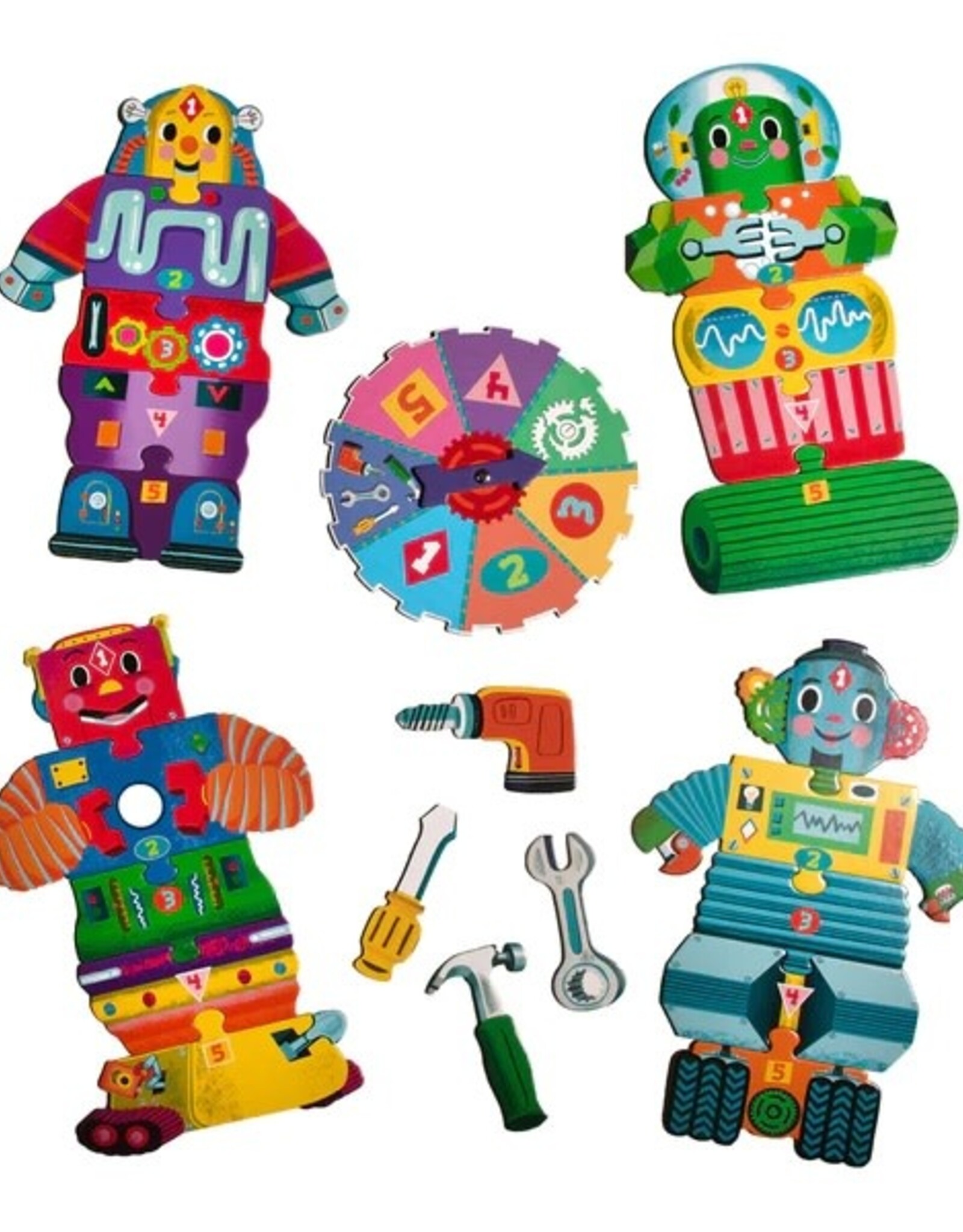 eeBoo Build a Robot Shaped Spinner Game