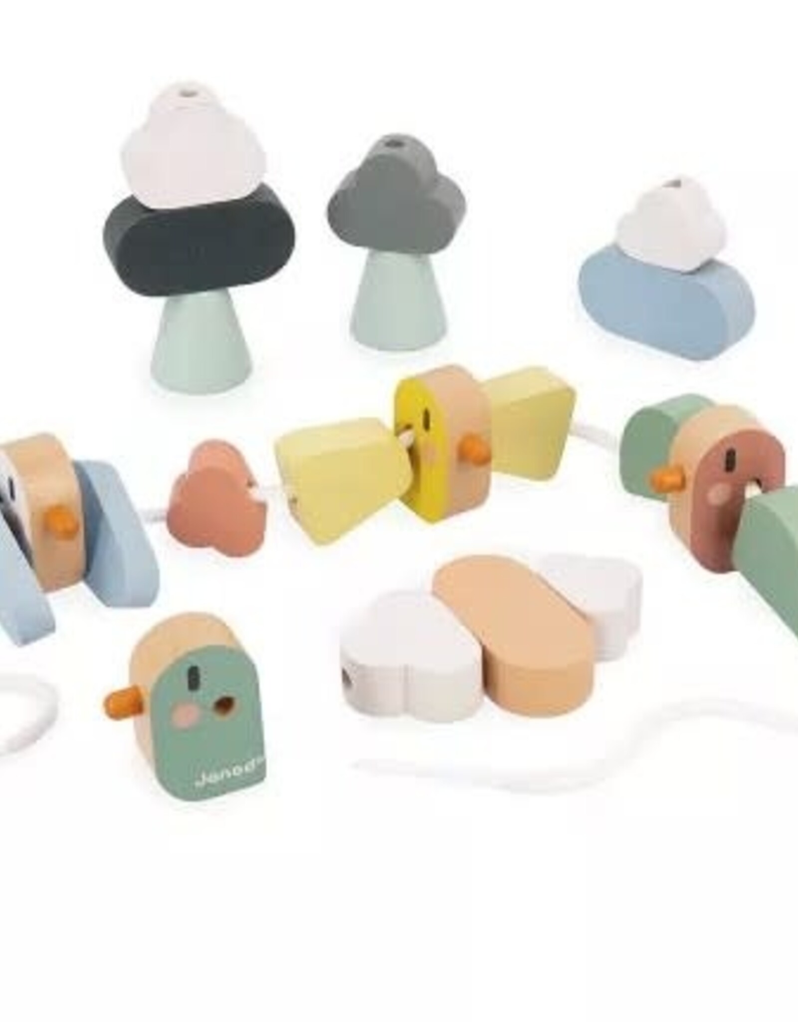 Janod SWEET COCOON- THREAD-YOUR-OWN BIRD BEADS