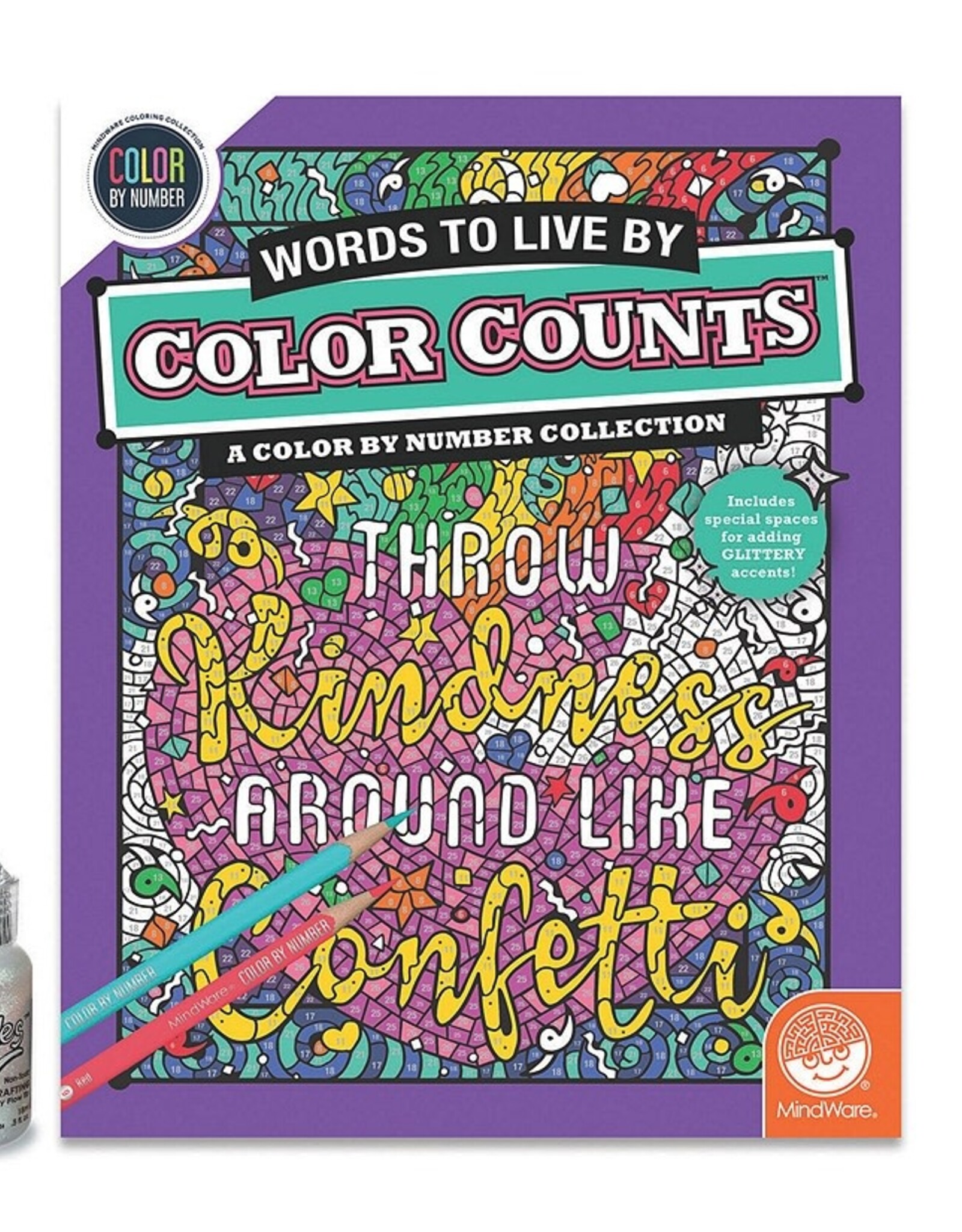 MindWare Glitter Color Counts - Words To Live By