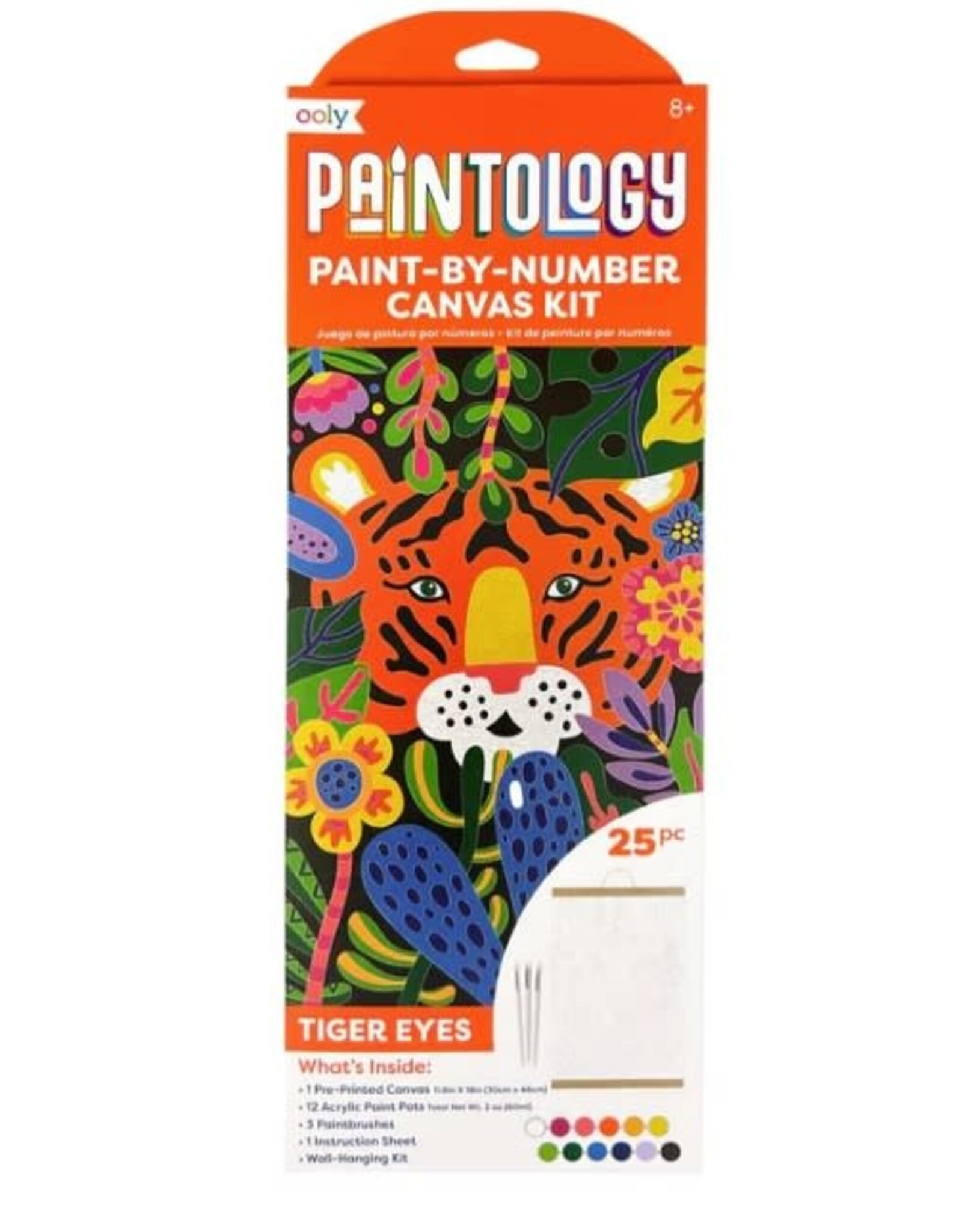 OOLY Paintology Paint By Number Canvas Kit - Tiger Eyes
