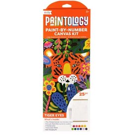OOLY Paintology Paint By Number Canvas Kit - Tiger Eyes