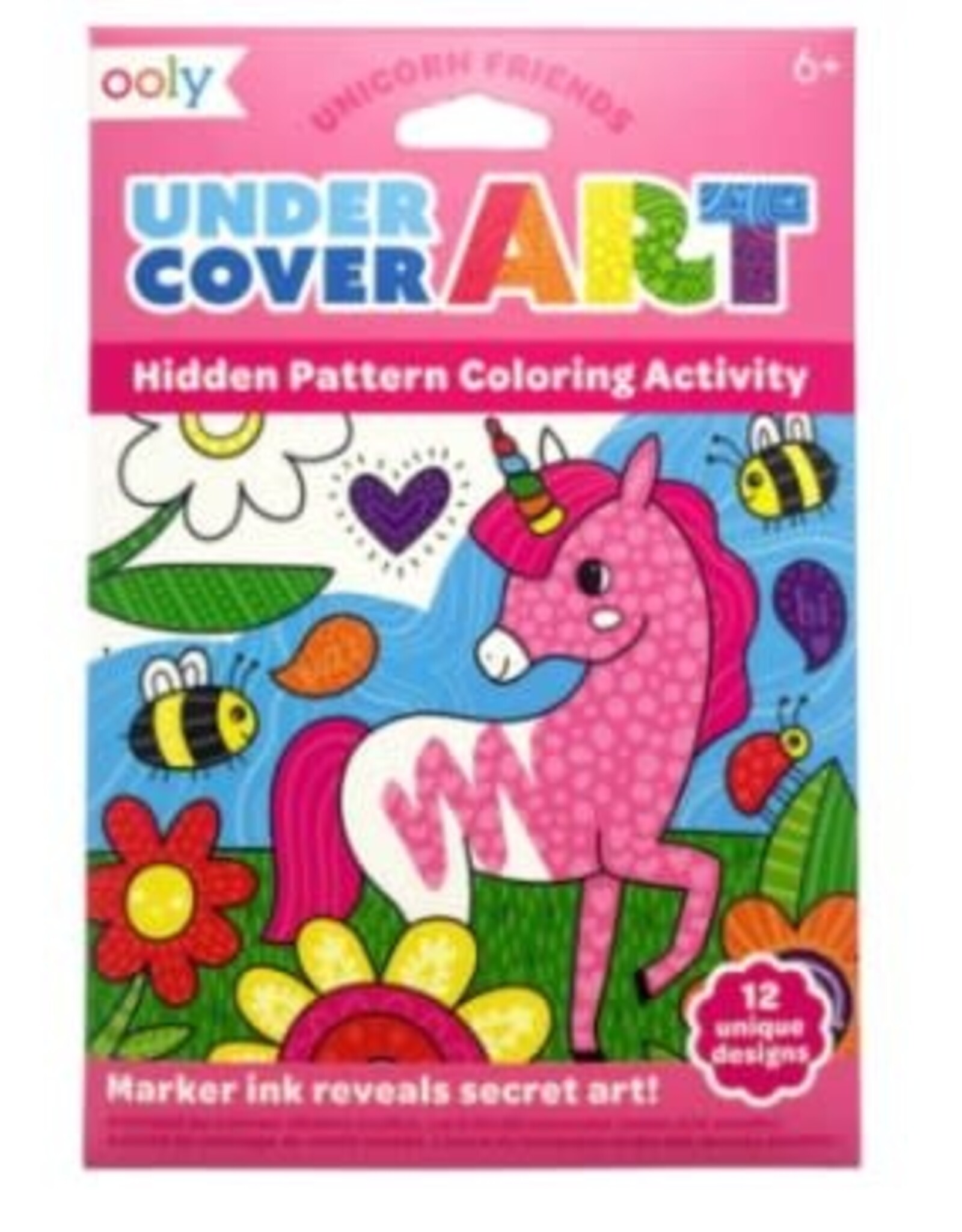 OOLY Undercover Art Hidden Patterns Coloring Activity - Unicorn Friends