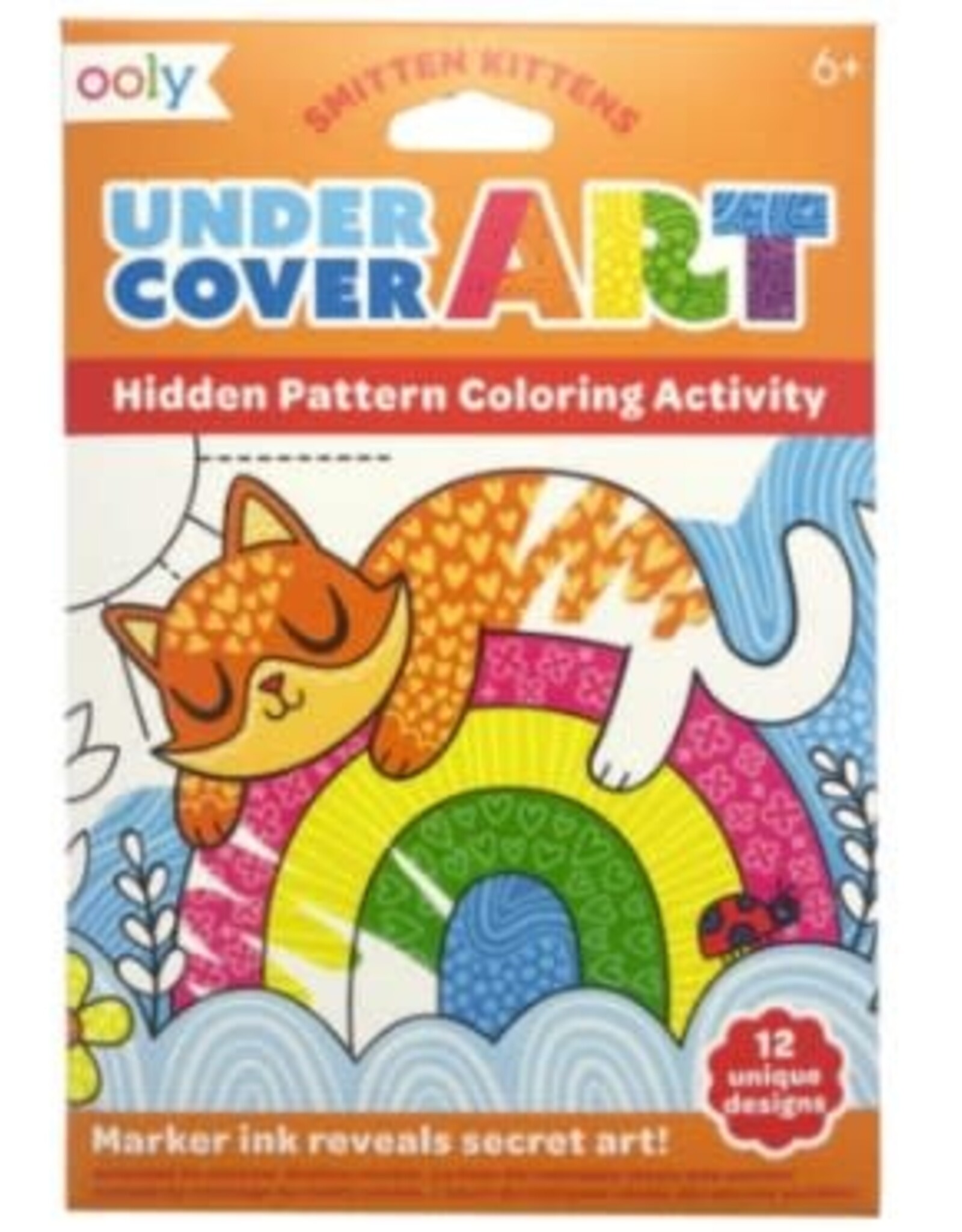 OOLY Undercover Art Hidden Patterns Coloring Activity - Smitten Kittens