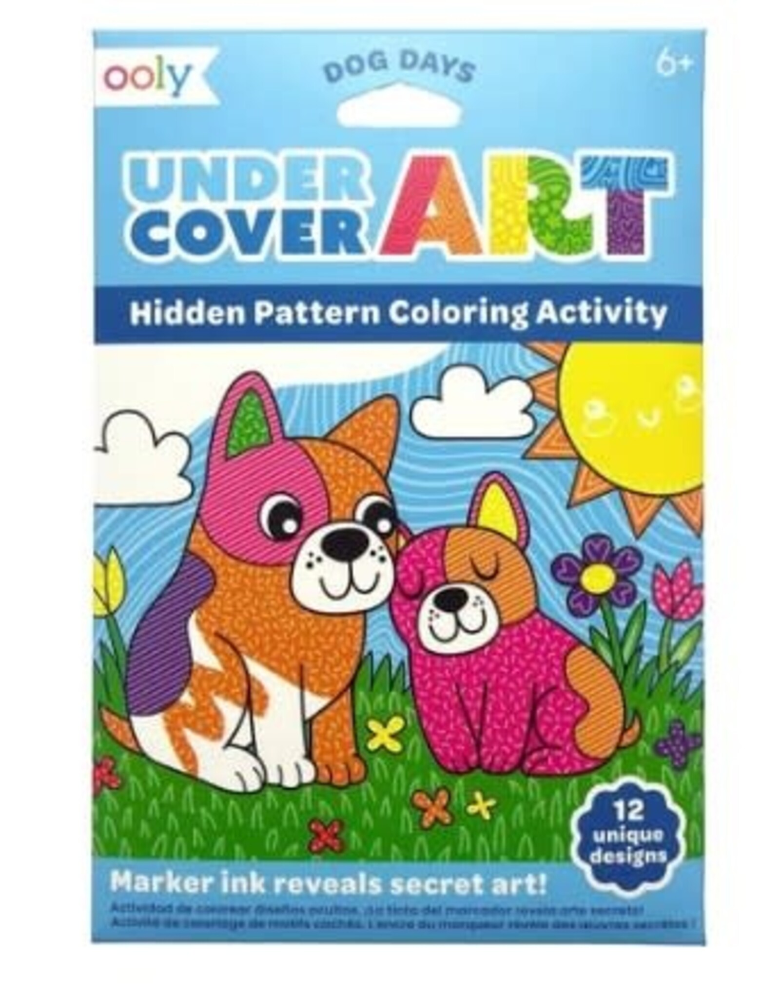 OOLY Undercover Art Hidden Patterns Coloring Activity - Dog Days