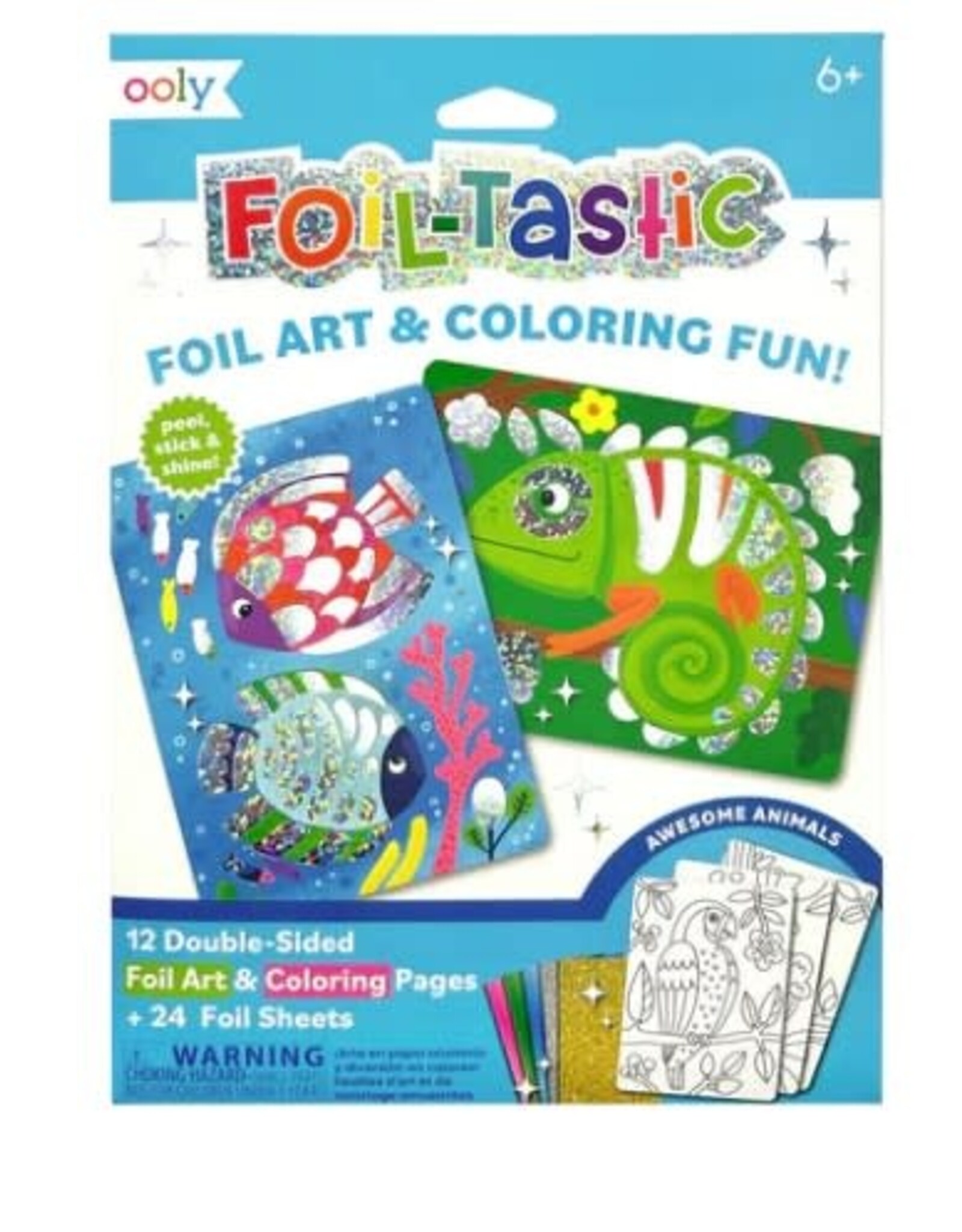 OOLY Foil-tastic Foil Art Kit - Awesome Animals