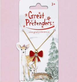 Great Pretenders Holiday Bow Necklace
