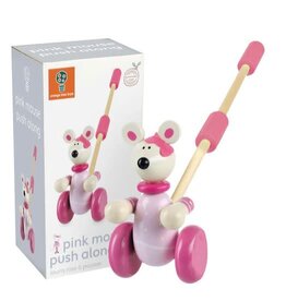 Orange Tree Toys Pink Mouse Boxed Push Along