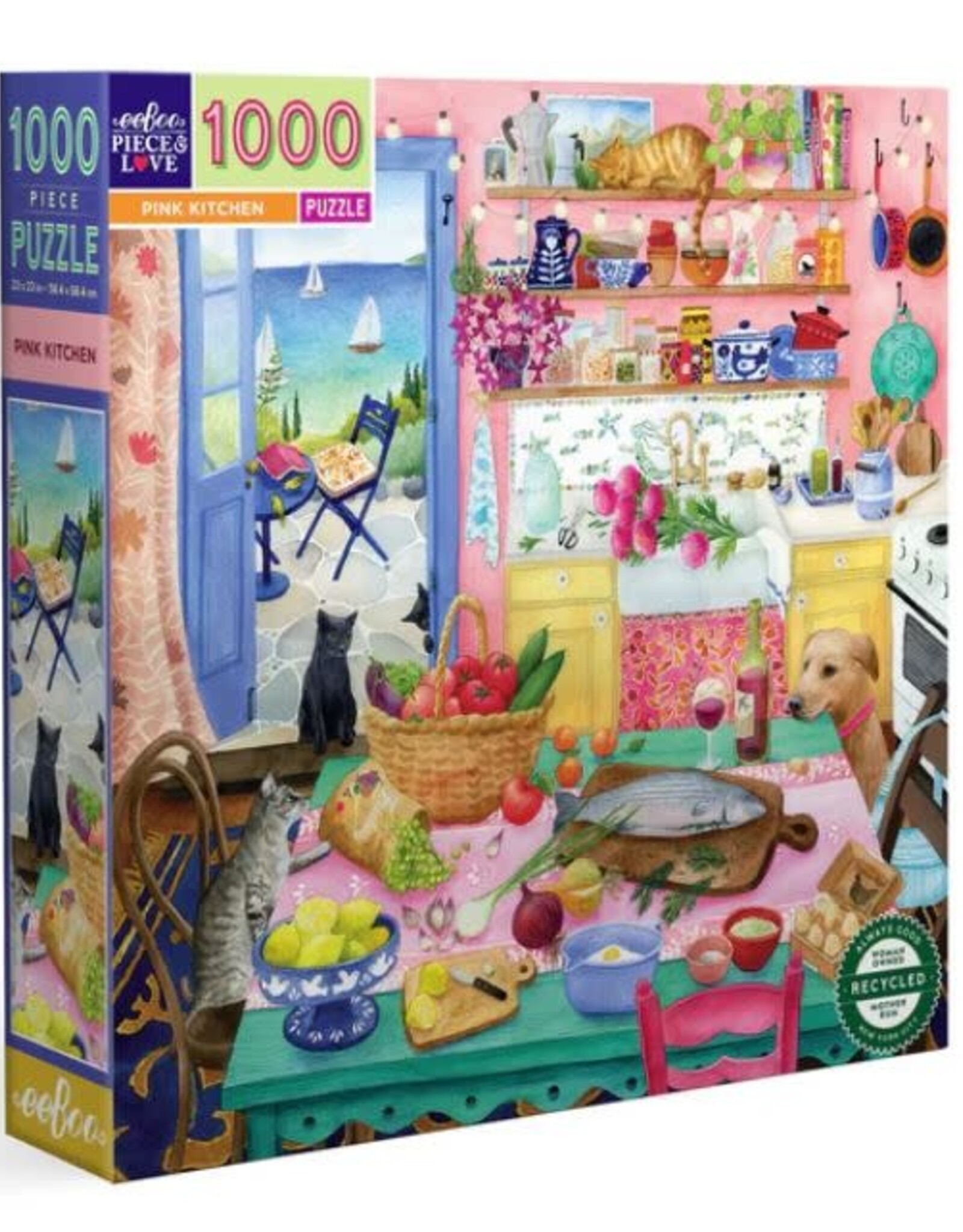 eeBoo Pink Kitchen 1000 Pc