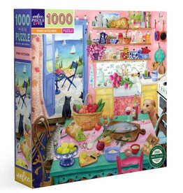 eeBoo Pink Kitchen 1000pc Square Puzzle