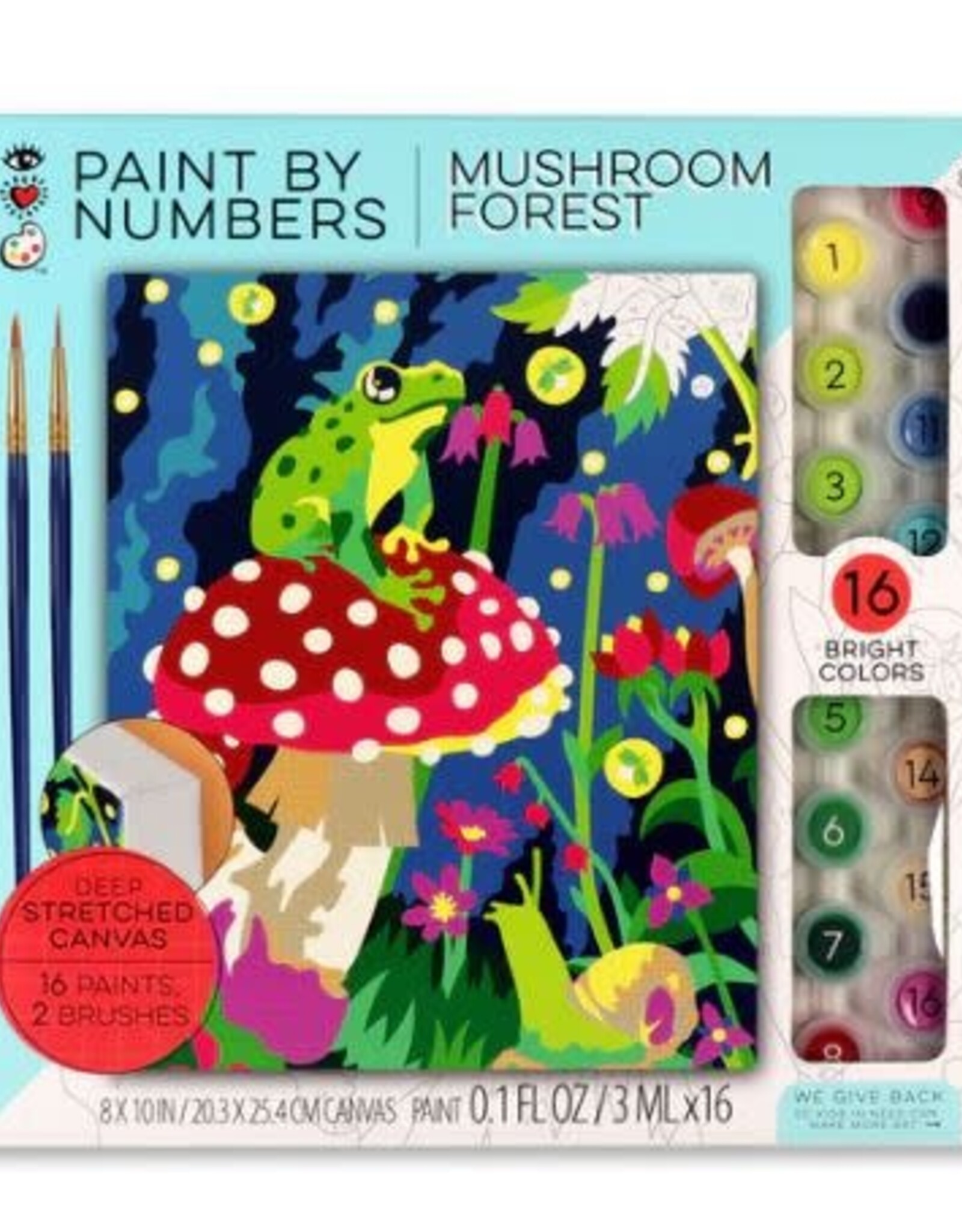 Bright Stripes Paint By Numbers- Mushroom Forest