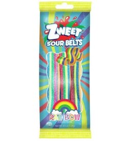 Zweet Zweet Sour Belts Rainbow (Halal & Kosher Certified) 4.5oz