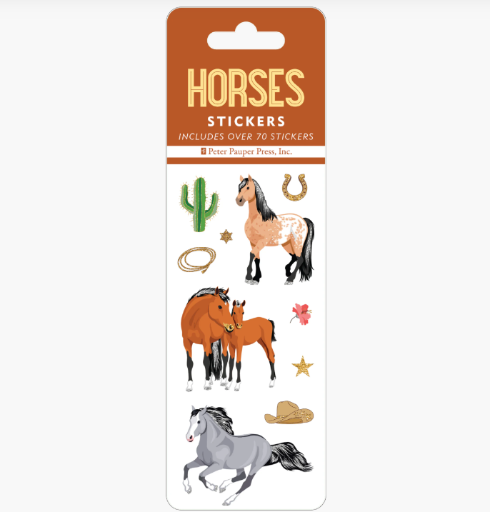 Peter Pauper Press Horses Sticker Set - Monkey Mountain Toys & Games