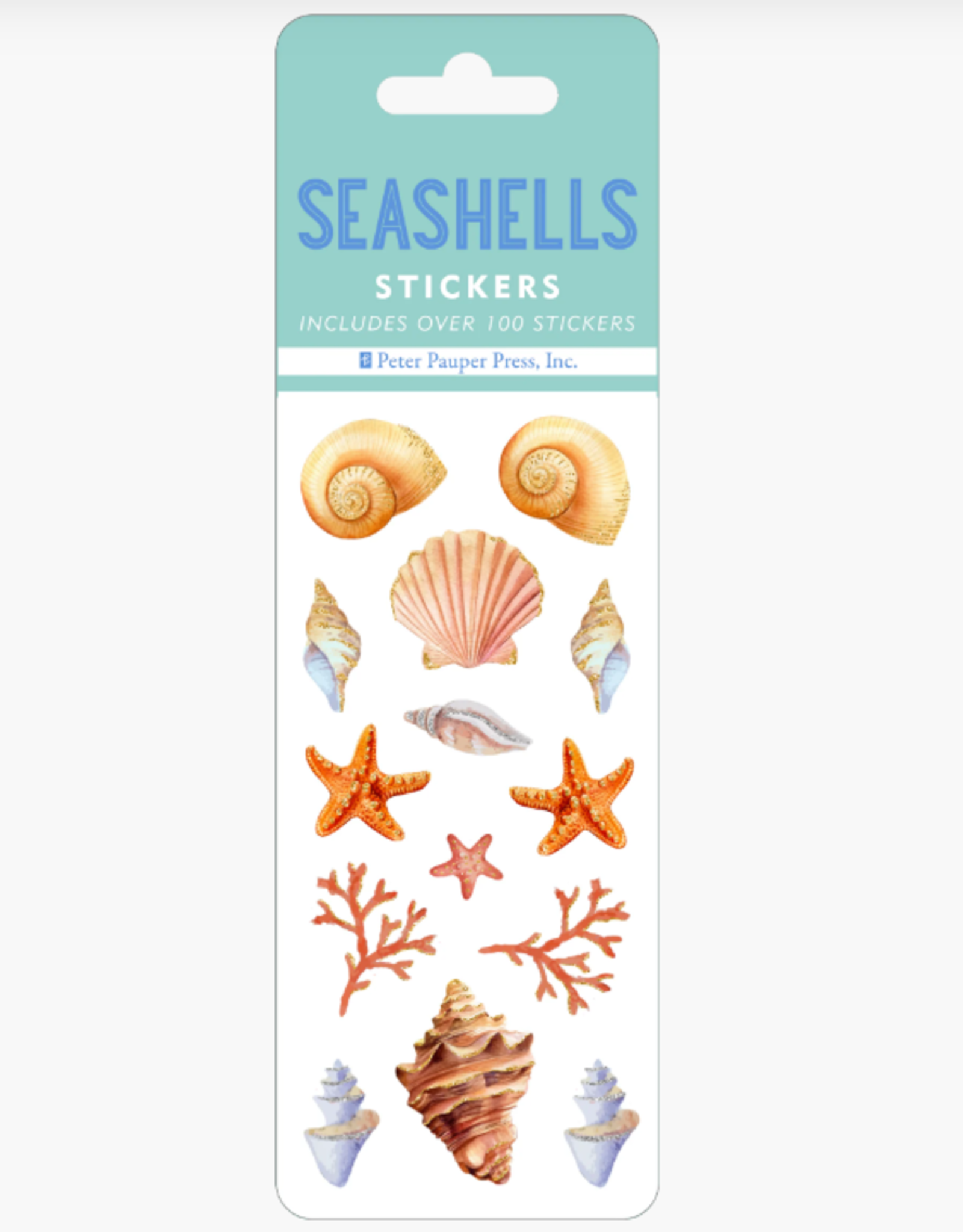 Peter Pauper Press Sticker Set Seashells