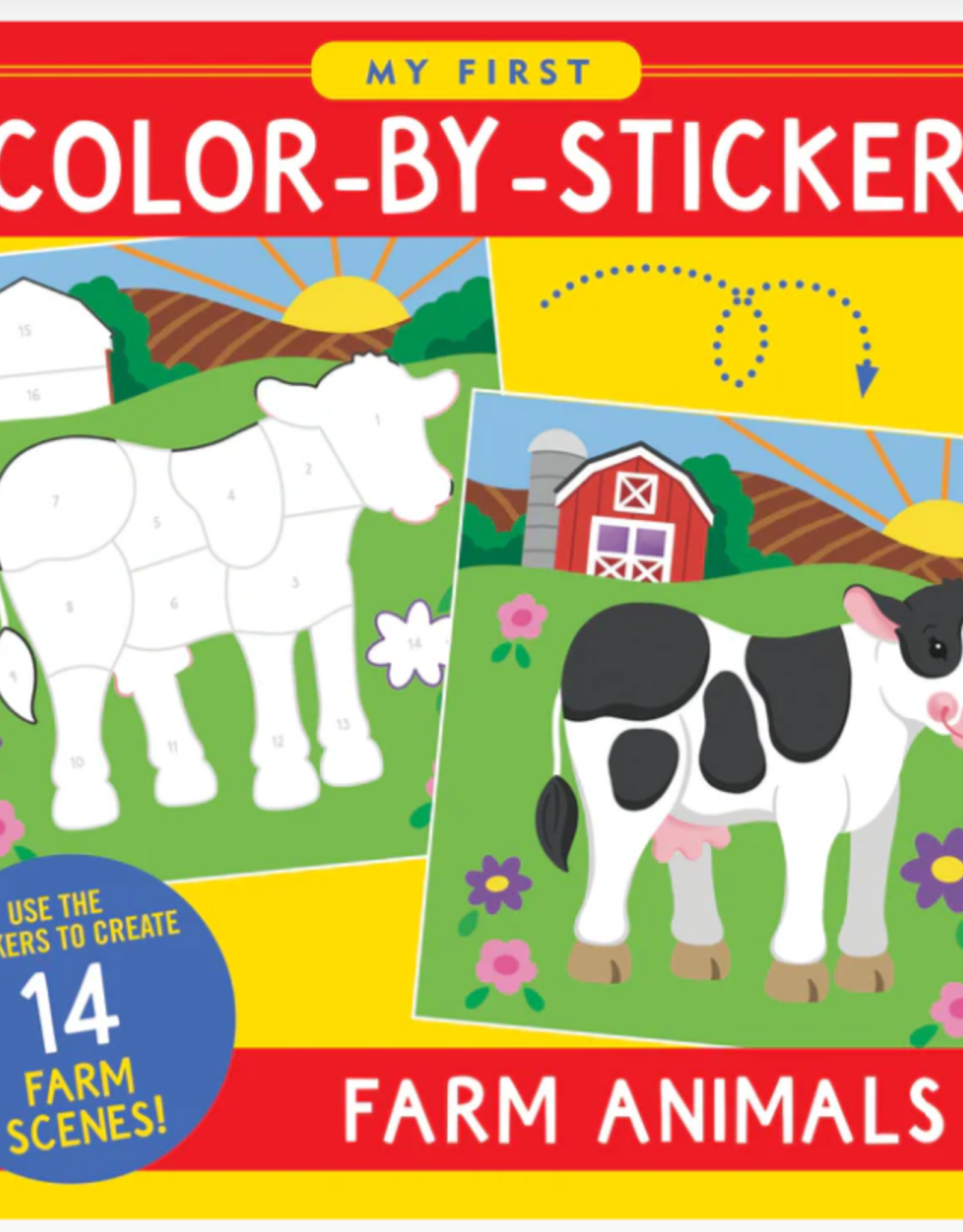 Peter Pauper Press My First Color-By-Sticker Book -Farm Animals