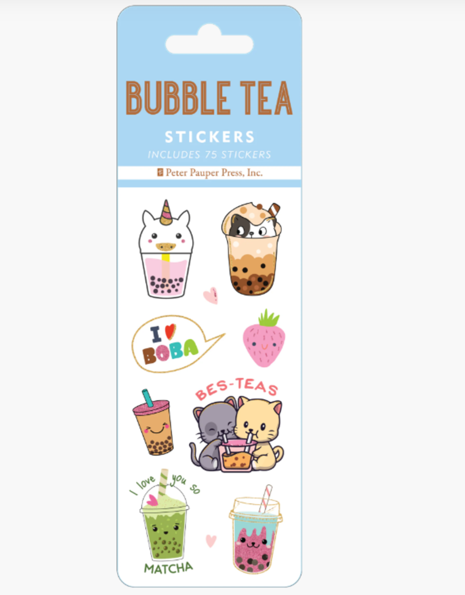 Peter Pauper Press Sticker Set Bubble Tea