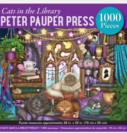 Peter Pauper Press Cats In The Library 1000pc