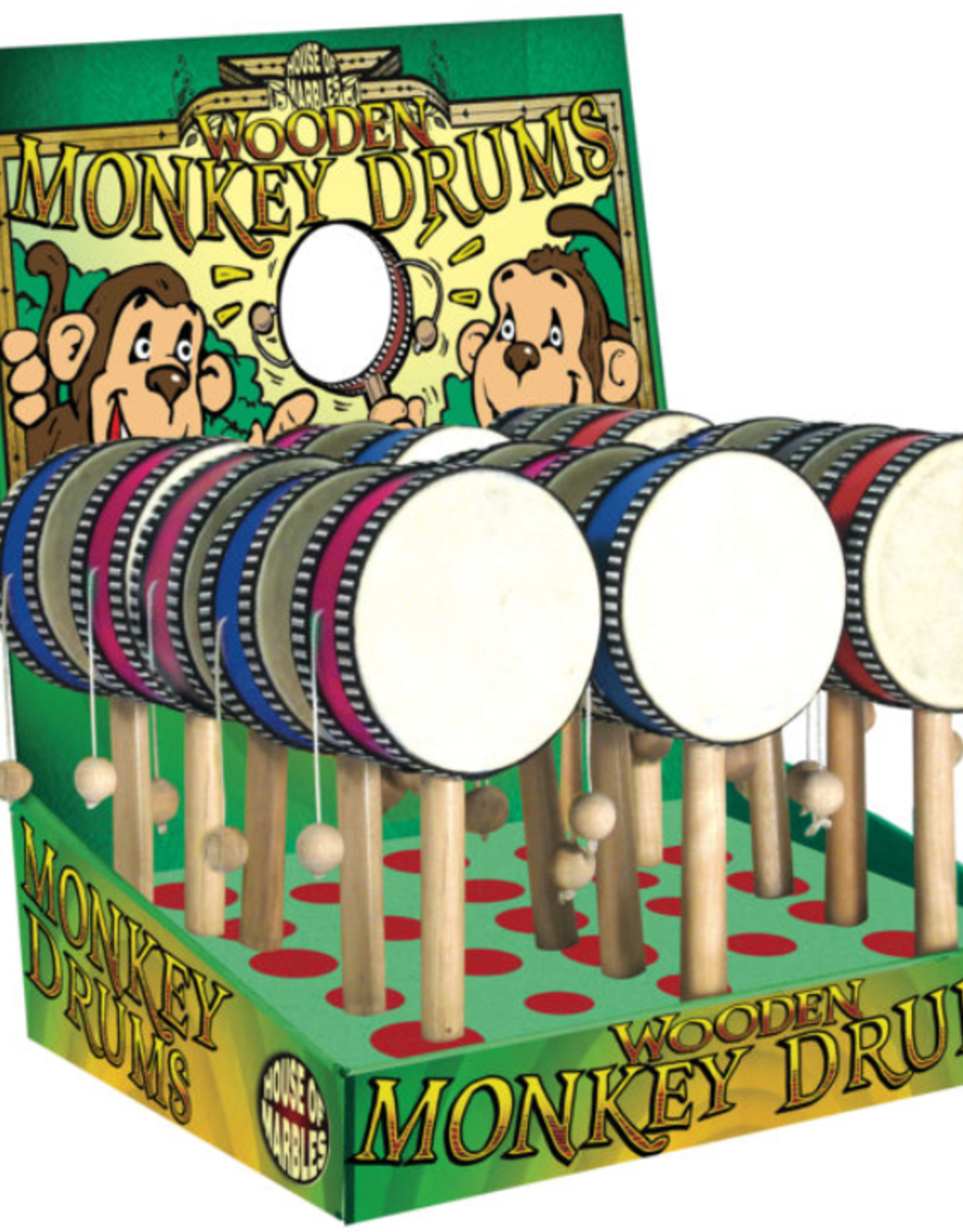 House of Marbles Monkey Drum Asst. Colours