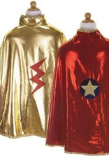 Great Pretenders Reversible Wonder Cape, Red/Gold, Size 5-6