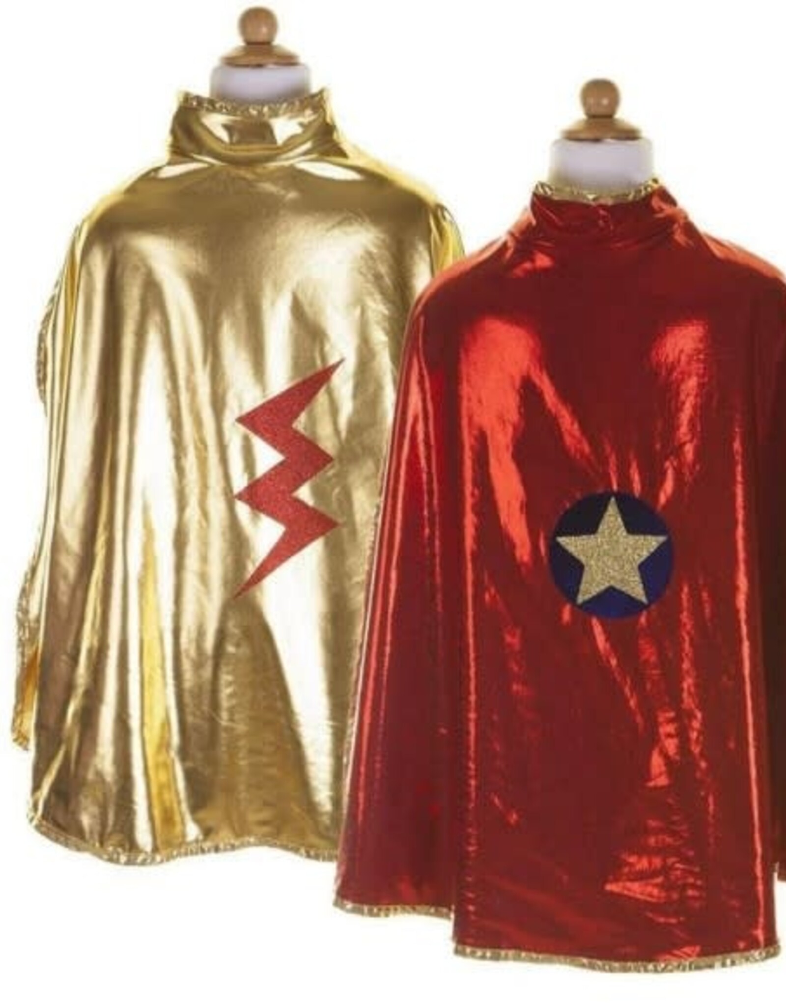 Great Pretenders Reversible Wonder Cape, Red/Gold, Size 5-6