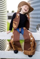 Great Pretenders Cowboy Vest & Chaps, Brown, Size 7-8