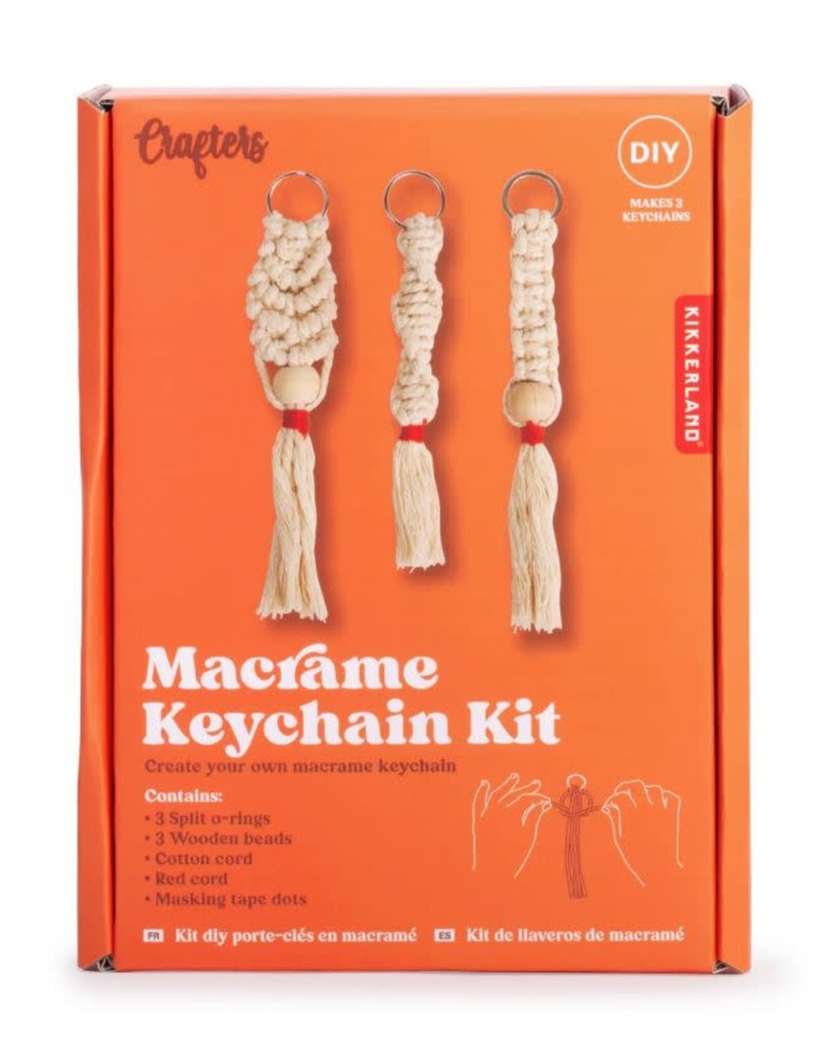 Kikkerland Crafters Macrame Keychain Kit