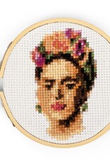 Kikkerland Mini Cross Stitch Embroidery Kit - Frida