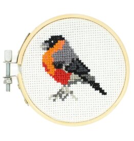 Kikkerland Mini Cross Stitch Embroidery Kit - Bird
