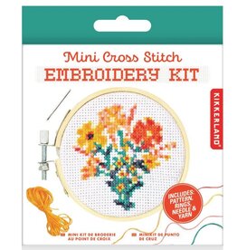 Kikkerland Mini Cross Stitch Embroidery - Flower