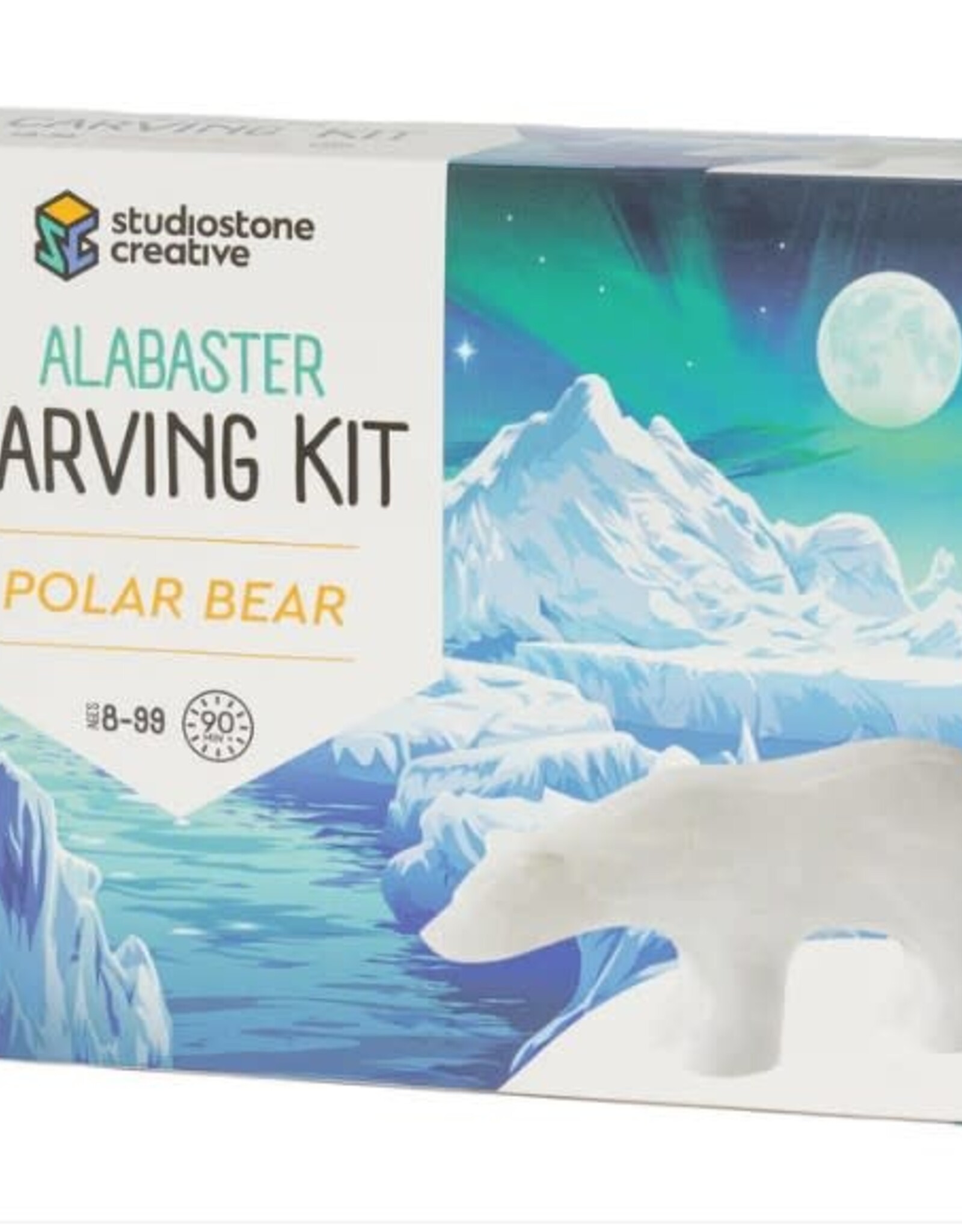 Studiostone Creative POLAR BEAR ALABASTER CARVING KIT Age 8+