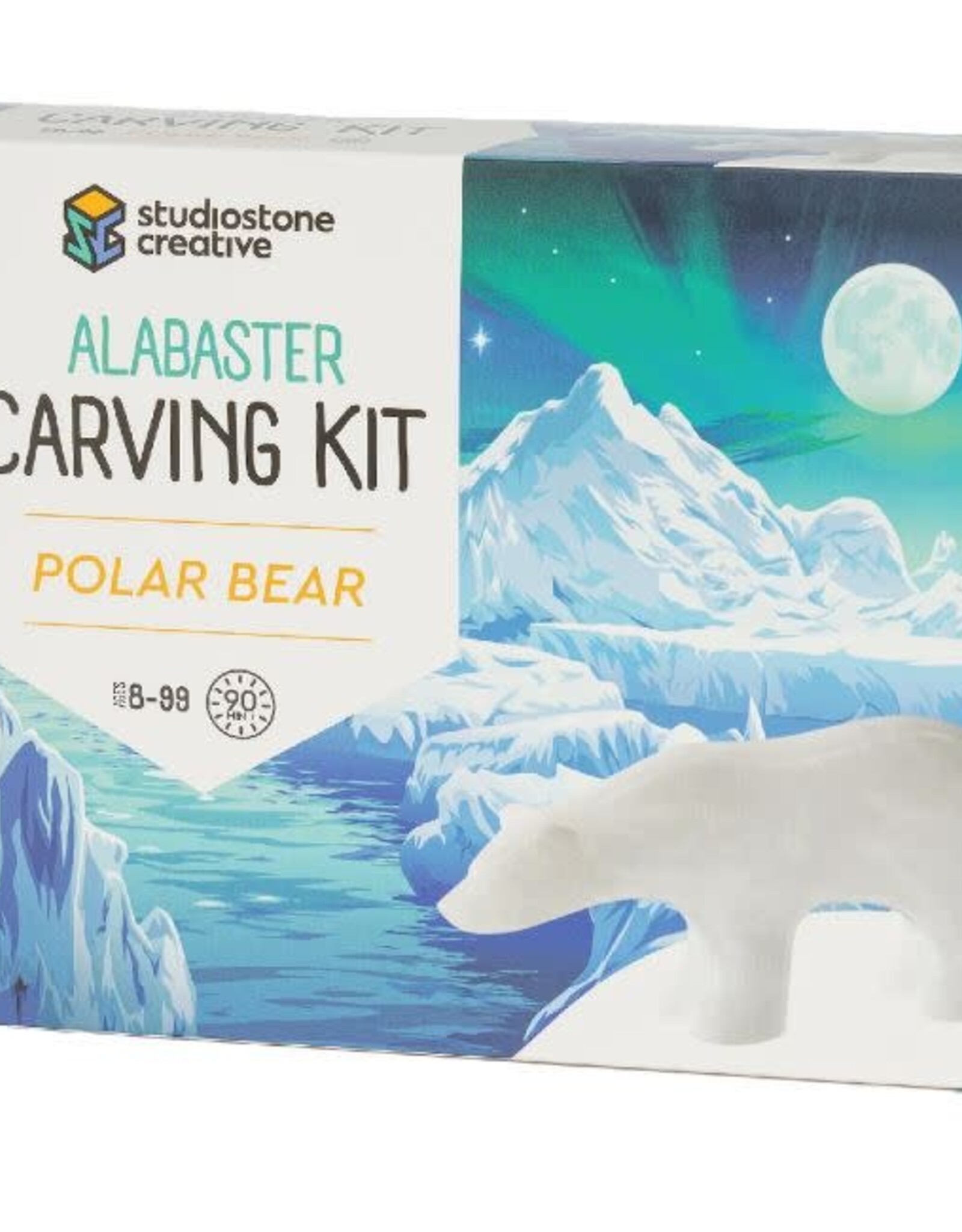 Studiostone Creative POLAR BEAR ALABASTER CARVING KIT Age 8+