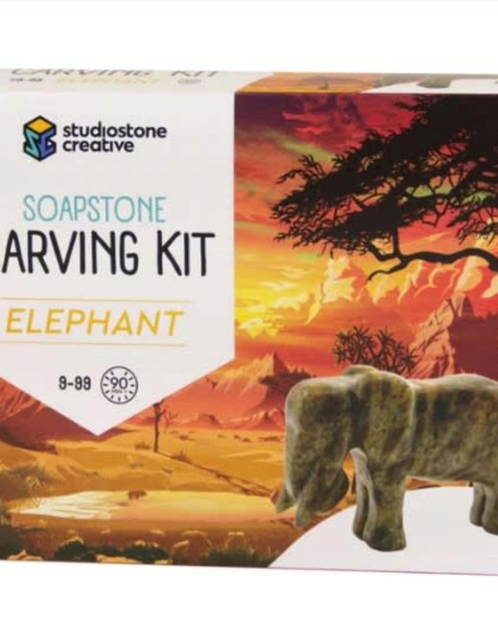 Studiostone Creative Elephant Soapstone Carving Kit Age 8+