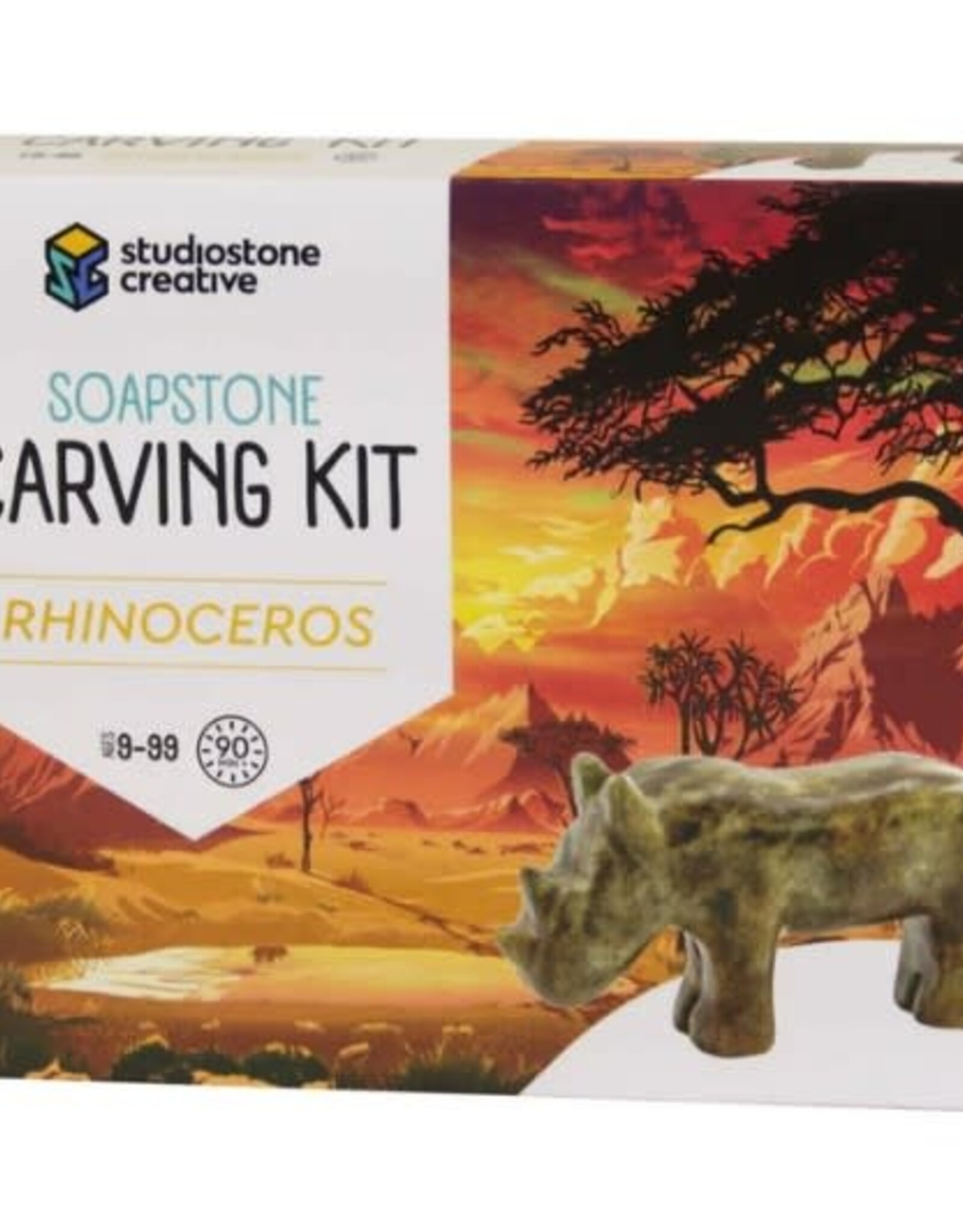 Studiostone Creative Rhino Soapstone Carving Kit Age 8+