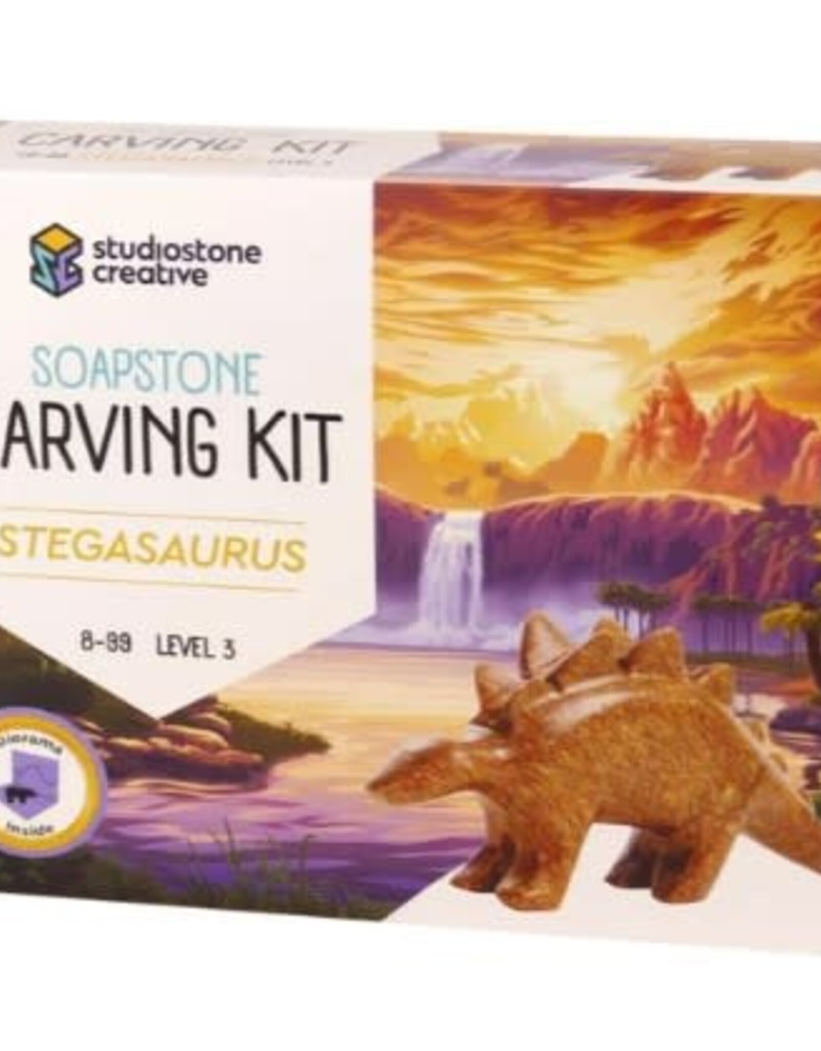 Studiostone Creative Stegosaurus Soapstone Carving Kit Age 8+