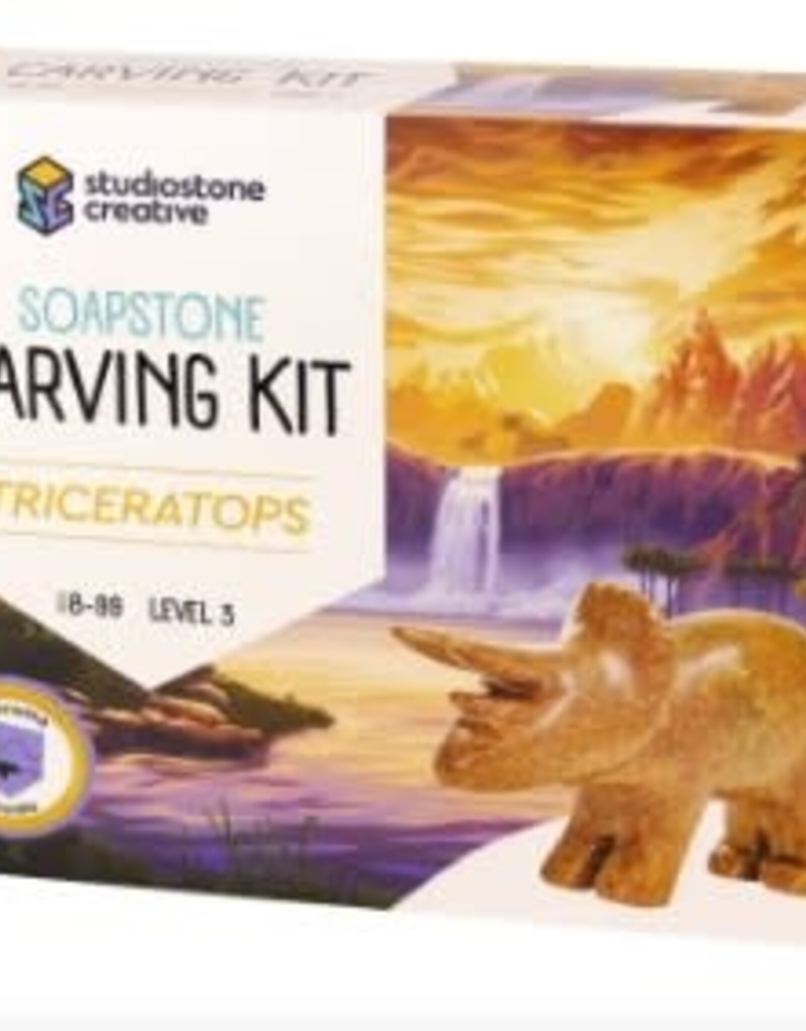 Studiostone Creative Triceratops Soapstone Carving Kit Age 8+