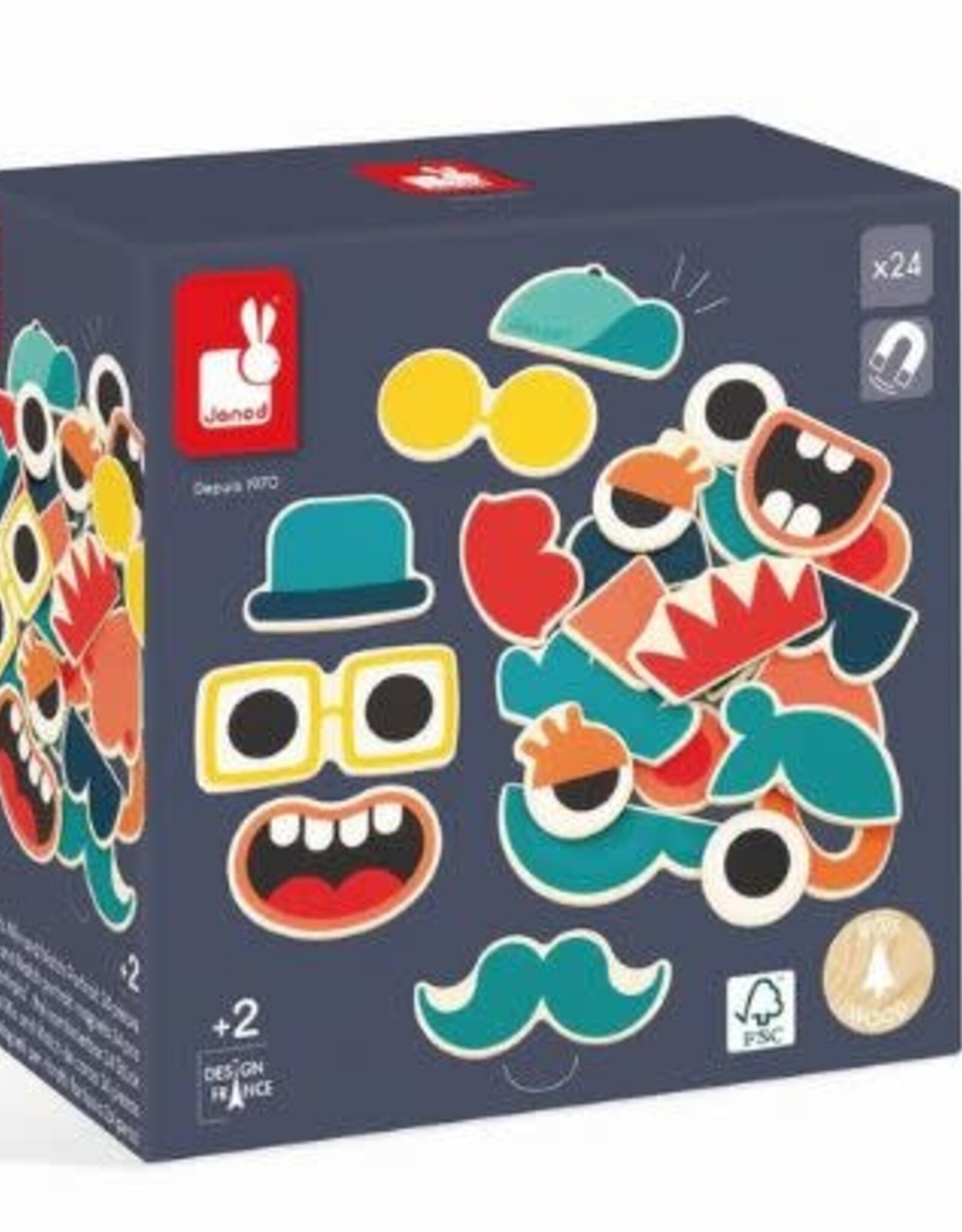Janod MIX AND MATCH PORTRAIT MAGNETS - 24pcs