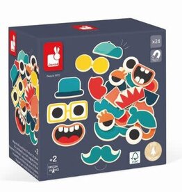 Janod MIX AND MATCH PORTRAIT MAGNETS - 24pcs