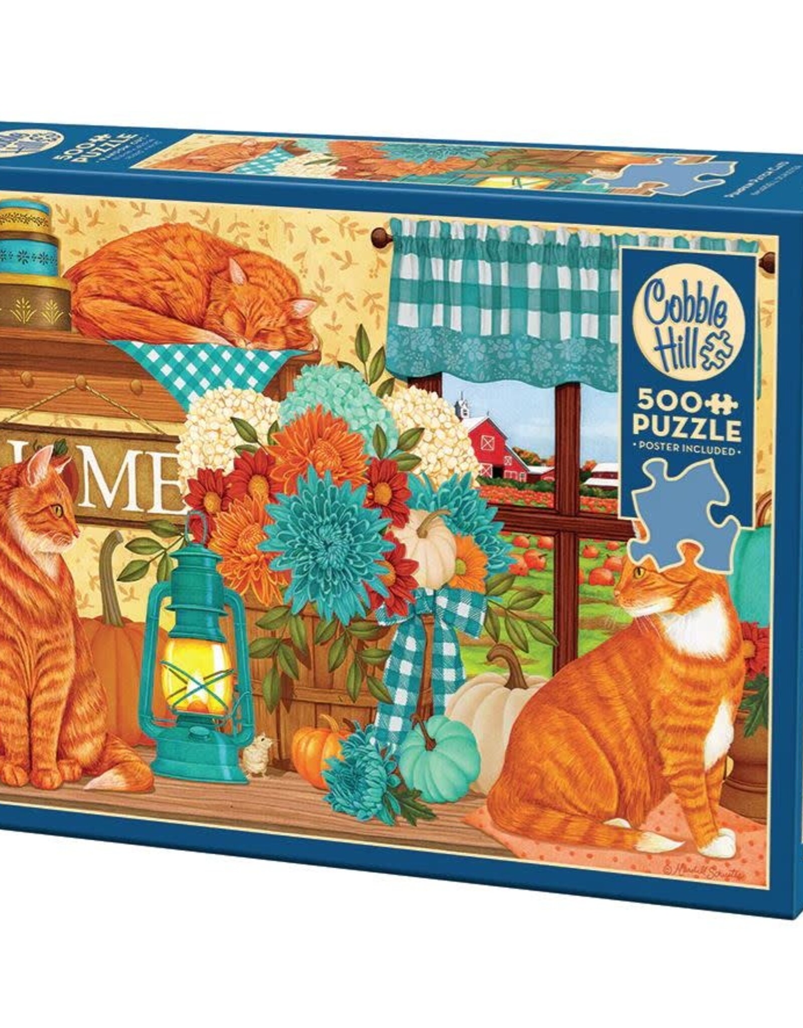 Cobble Hill Pumpkin Patch Cats 500pc