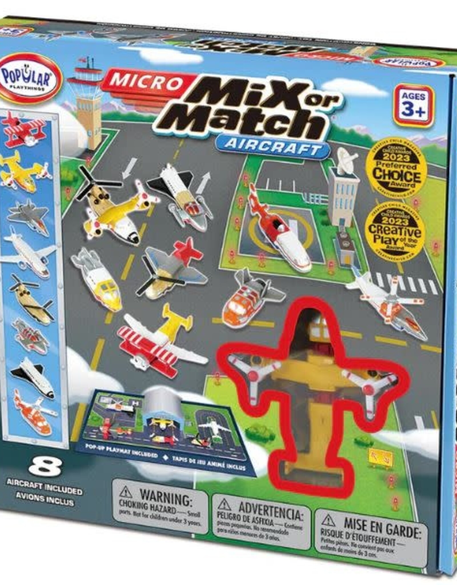 Popular Playthings MICRO Mix or Match Vehicles Aircraft (Bilingual)