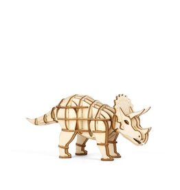 Kikkerland TRICERATOPS 3D WOODEN PUZZLE