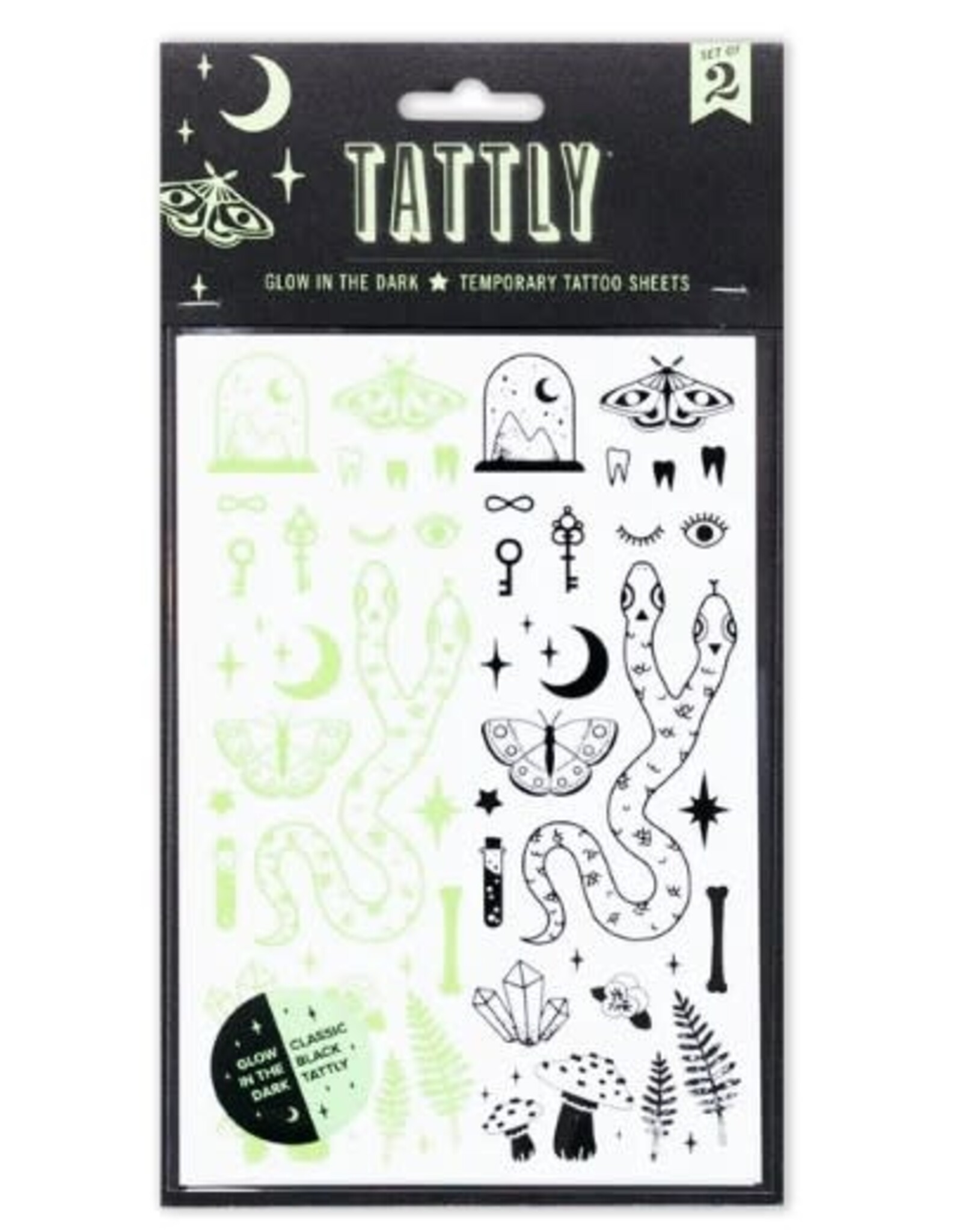 Tattly CURIOSITIES TATTOO SHEET (GID)