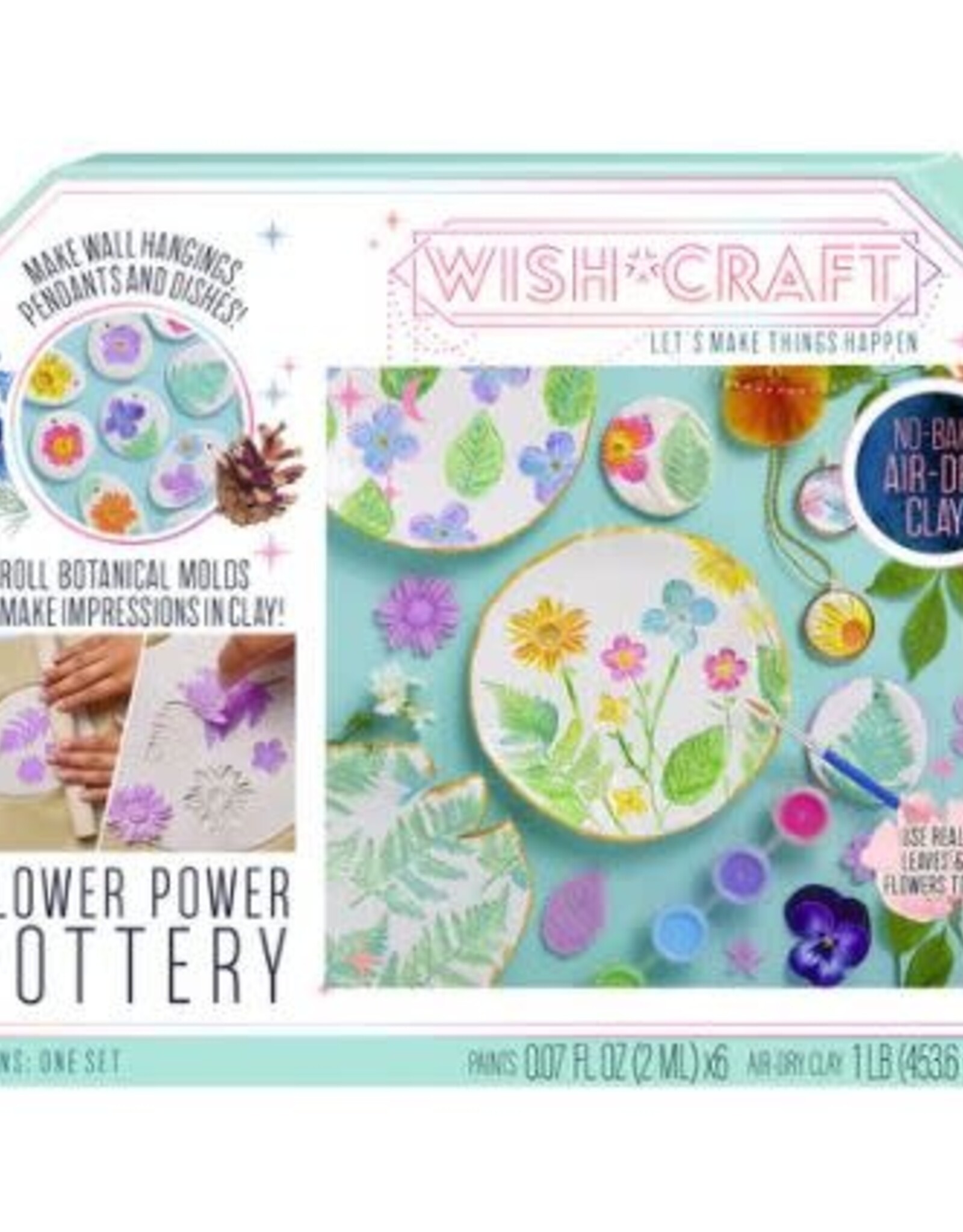 Bright Stripes Flower Power Pottery