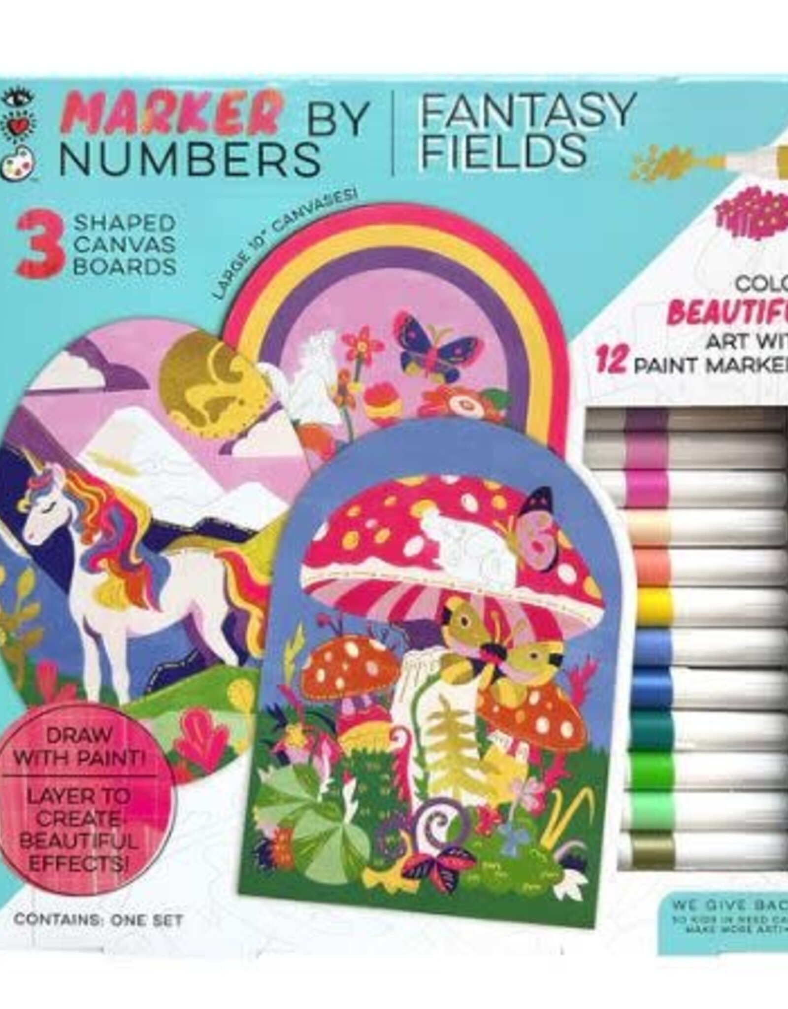 Bright Stripes Marker By Numbers - Fantasy Fields