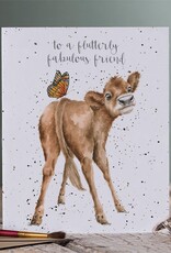 Wrendale Design CARD-FLUTTERLY FABULOUS FRIEND SINGLE GREETED
